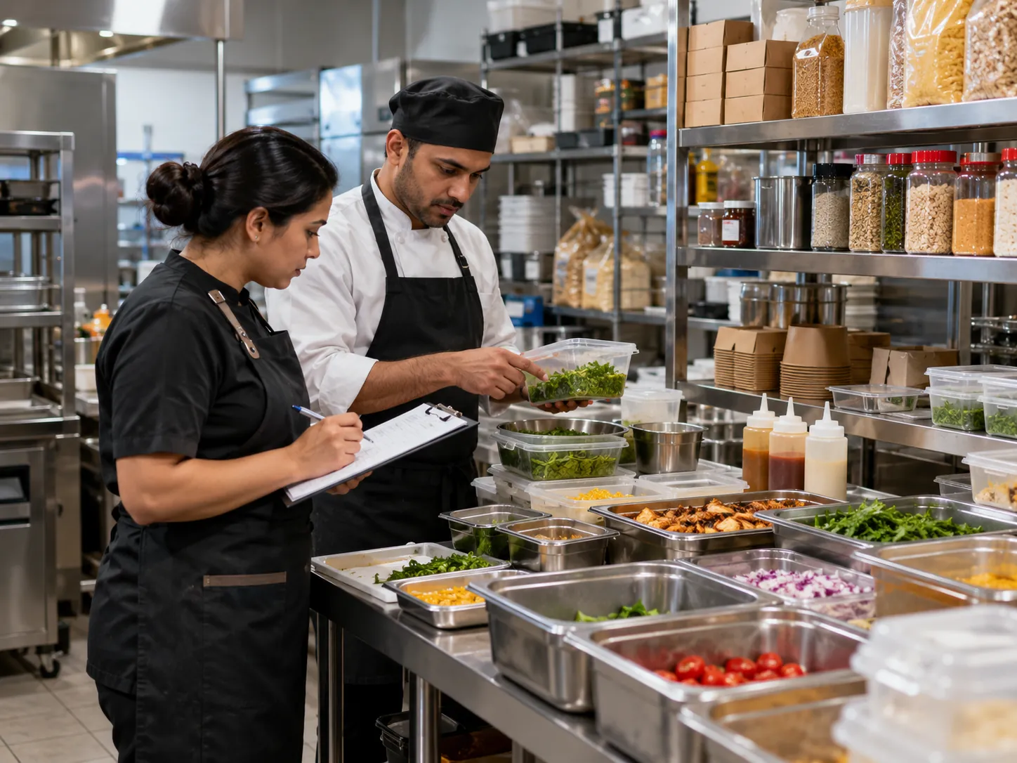 Customer collecting direct cloud-kitchen pickup order