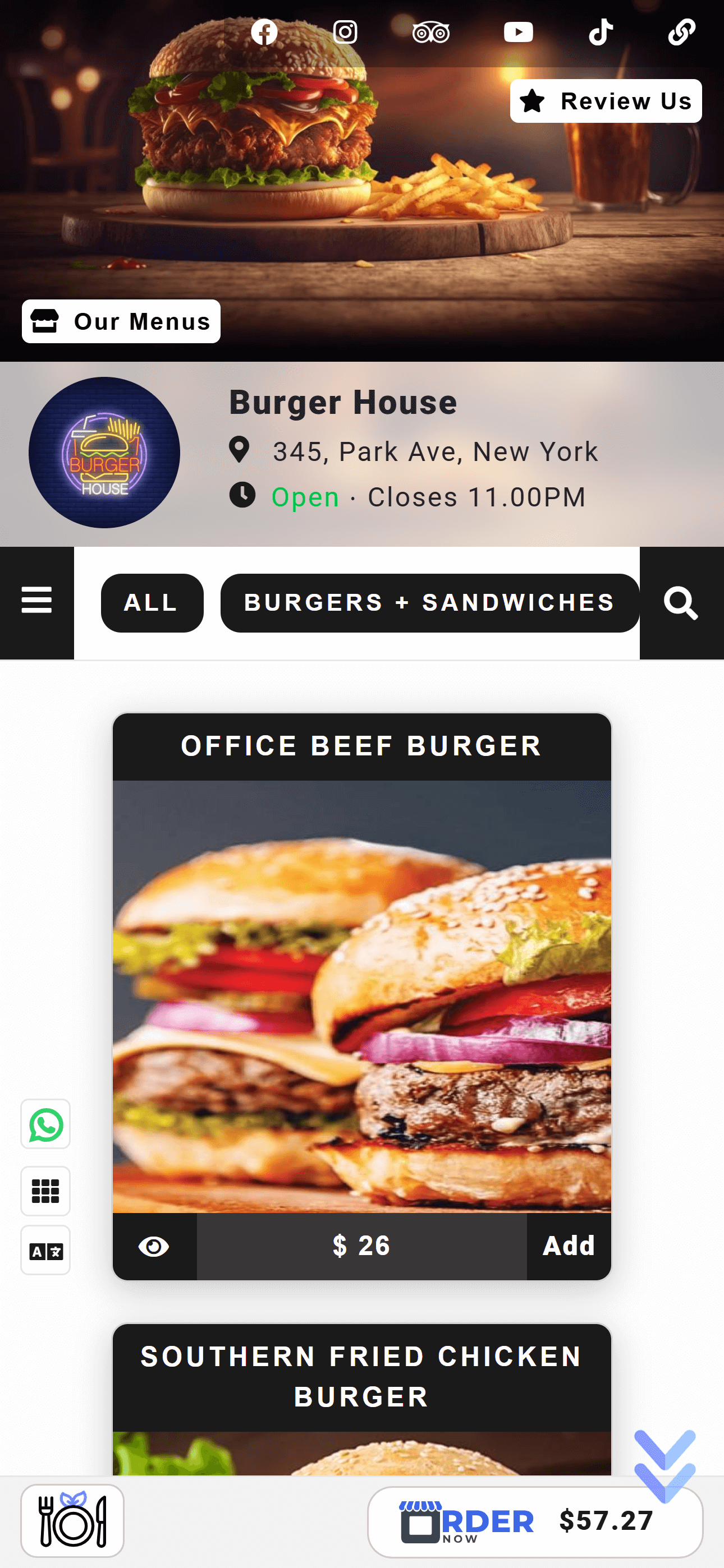 OrderNow Digital Menu