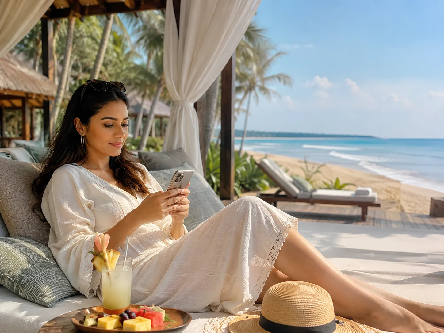 Beach resorts poolside ordering