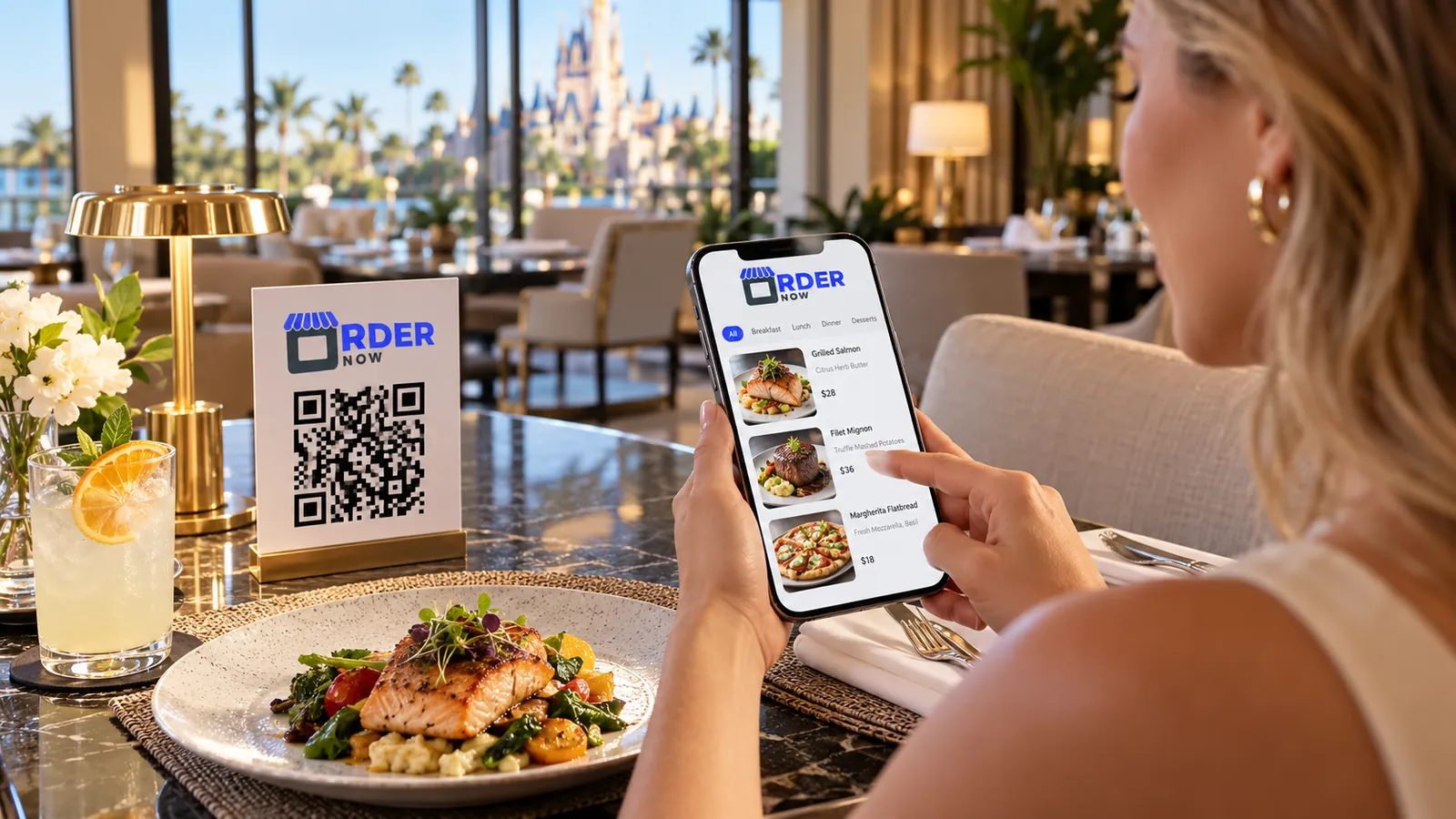 Hotel F&B manager using restaurant software