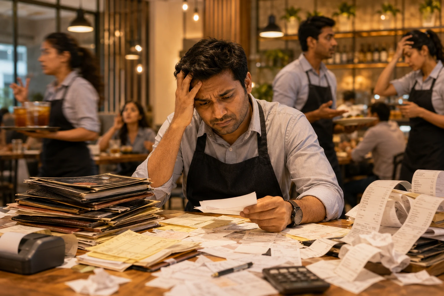 Restaurant owner struggling with manual orders