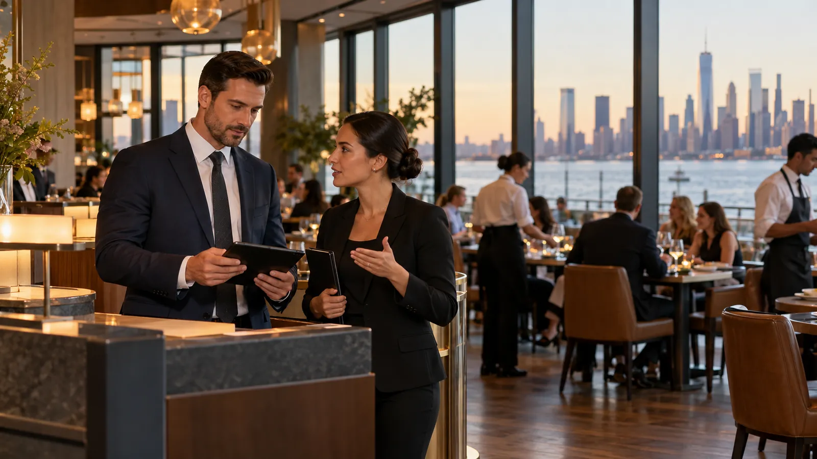 Miami restaurant manager using restaurant software