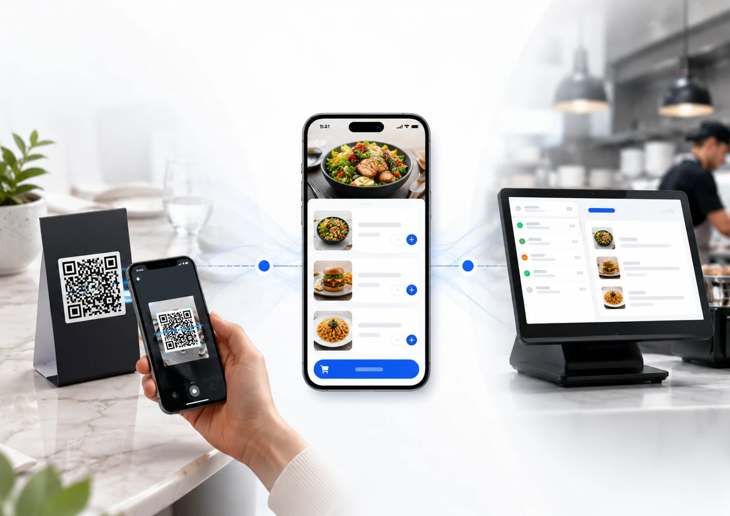 QR menu ordering workflow from scan to order