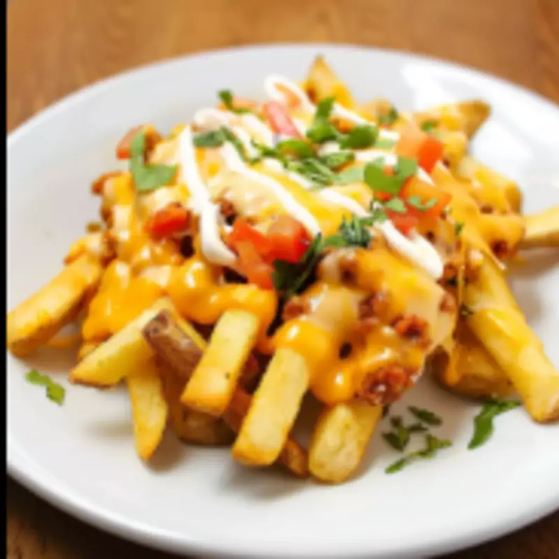 Nacho Cheese Fries at Los Bravos Restaurant Lexington