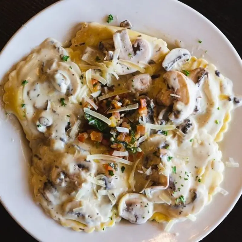 Mushroom Cream Ravioli