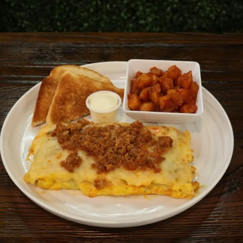 Spicy Omelet at Garden Cafe & Bistro
