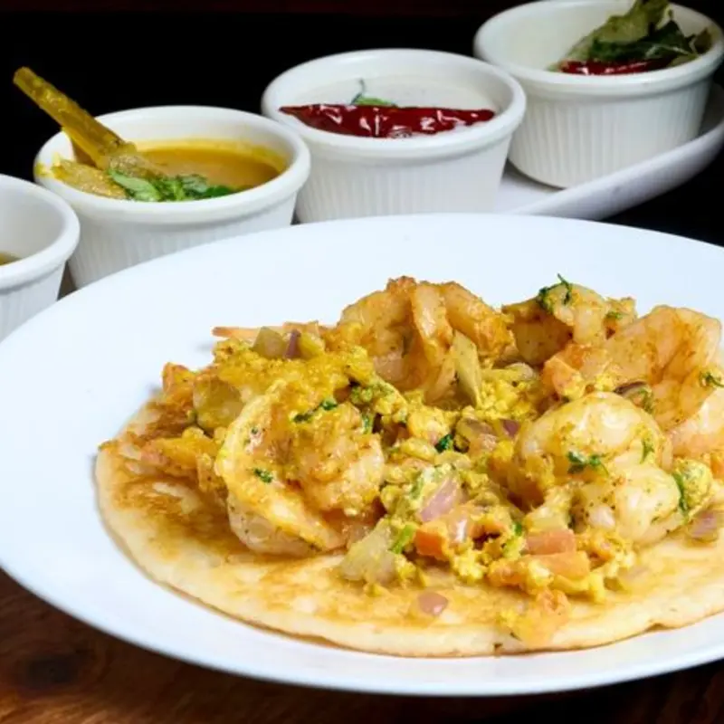 Shrimp Masala Uttapam