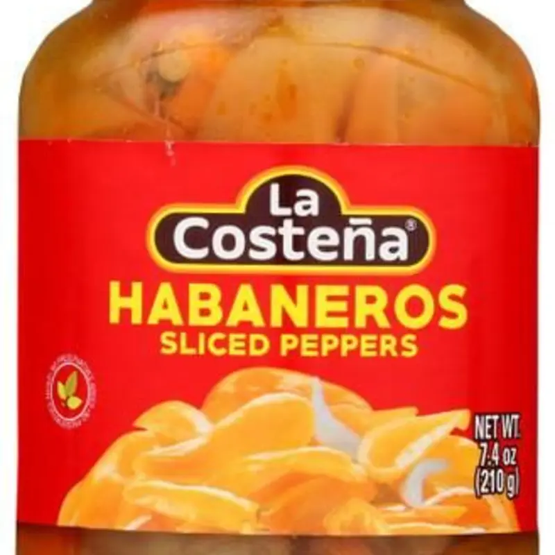 Sliced Habanero Chili Peppers