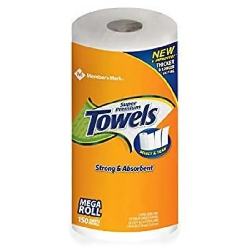 The Member's Mark Super Premium Towels are durable and absorbent, perfect for tackling spills and everyday cleaning tasks. With the select-a-size feature and 150 mega rolls, these towels offer both convenience and value for your home. at Tortilleria Y Taqueria La Bamba 1232 N Tamiami Trl SUITES 11-8 | Toast