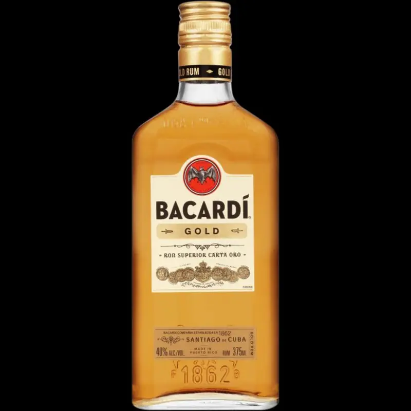 Bacardi Rum Gold is a smooth, medium-bodied rum with a rich flavor, great for mixing into cocktails or sipping on its own. This 375ml bottle is a convenient size for trying out new recipes or sharing with friends. at RedBone's OPS OPs | Toast