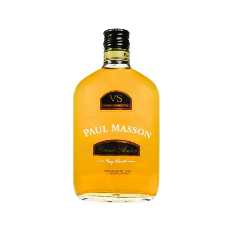 Paul Masson VS Grande Amber Brandy is a smooth and rich brandy with a warm amber hue. This 375ml bottle offers a blend with an 80 proof strength, making it a great choice for sipping or using in cocktails. at RedBone's OPS OPs | Toast
