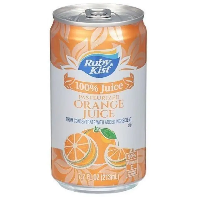 Ruby Kist Orange Juice comes in a convenient 7.2 fluid ounce size, perfect for a single serving. at RedBone's OPS OPs | Toast