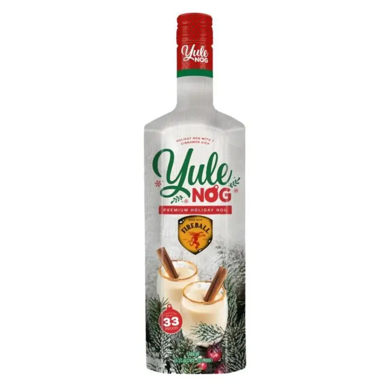Yule Nog Fireball Eggnog Liqueur Bottle – 33 Proof Holiday Cinnamon Cream Liqueur