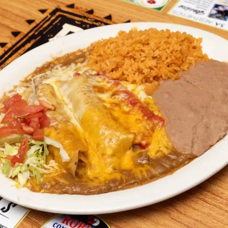Cheese Enchiladas Plate at Pete's Tako House 502 Brooklyn Ave | Toast