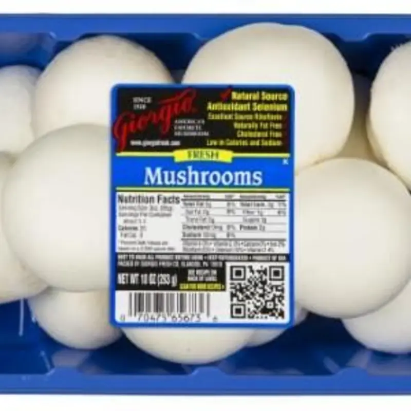 White mushrooms are versatile and commonly used in various dishes for their mild flavor and smooth texture. This 8 oz package is perfect for adding a touch of freshness to your meals.