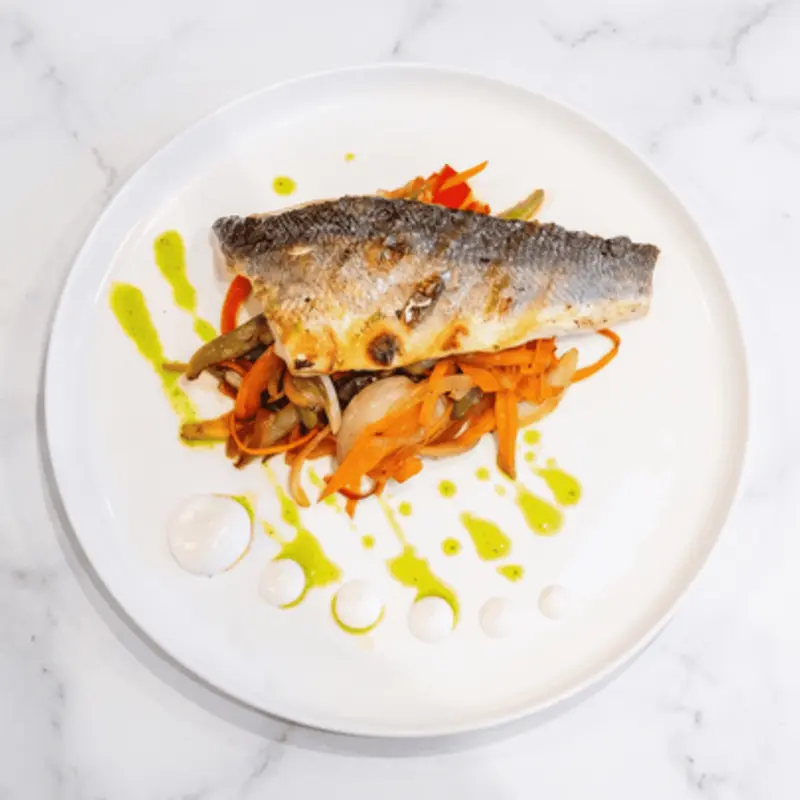 Branzino with Red Pepper at CalaMillor Gourmet Experience | Toast