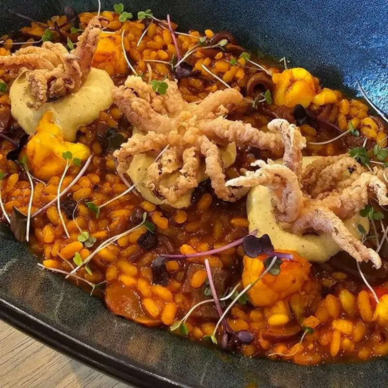 Creamy Rice with Shrimp and Calamari