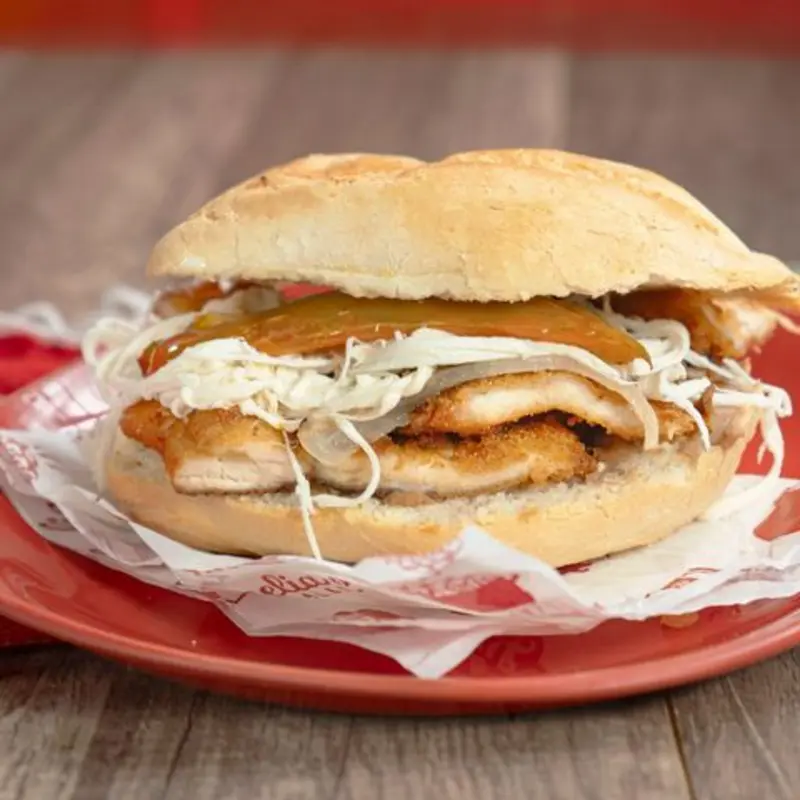 Tortita Milanesa de Pollo at Evelia's Tamales
