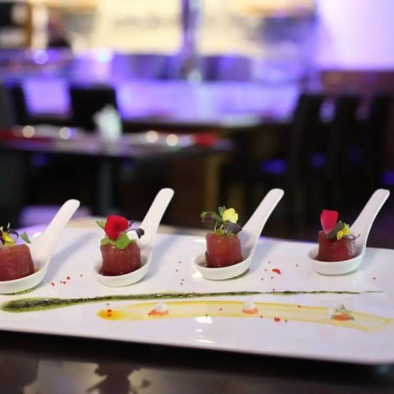 a18. Tuna Dumpling* at Ku Asian Bistro 480 New Rochelle Rd | Toast