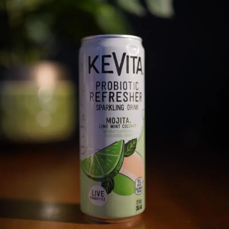 A cool burst of mint and twist of lime, KeVita Mojita® Lime Mint Coconut Sparkling Probiotic Drink is the perfect refresher.