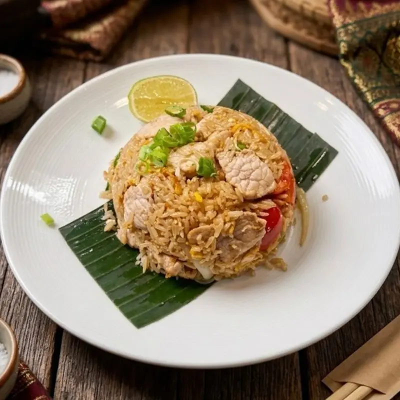 PORK FRIED RICE WITH EGG at Moon Thai Coral Gables | Toast