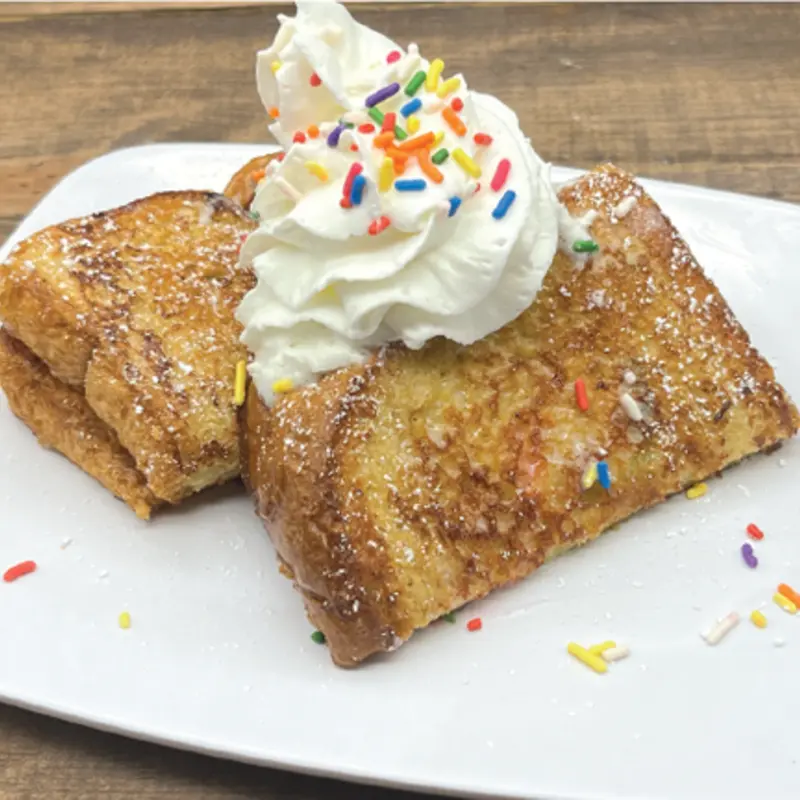 Kids Birthday Cake french Toast at Seven Mile Cafe Denton | Toast