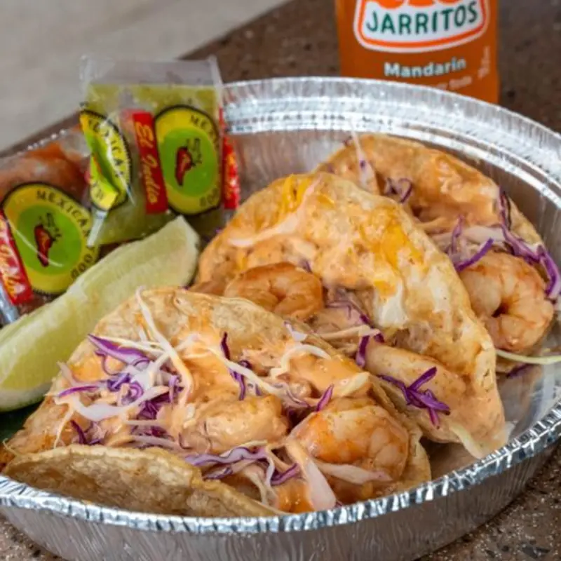 3 Shrimp Taco Bundle at El Indio Mexican Restaurant 13th St 407 NW 13th St | Toast