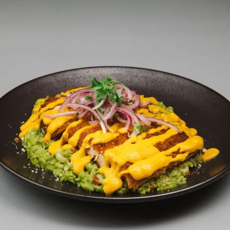 CRISPY CHICKEN A LA HUANCAINA at Sokai Sushi Bar Hallandale | Toast
