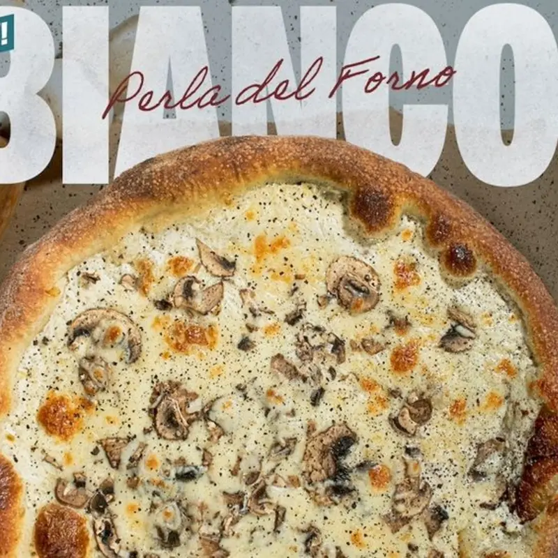 White Truffle Mushroom NY 12" Pizza at Russo's New York Pizzeria & Italian Kitchen | Galveston (Texas) | Toast