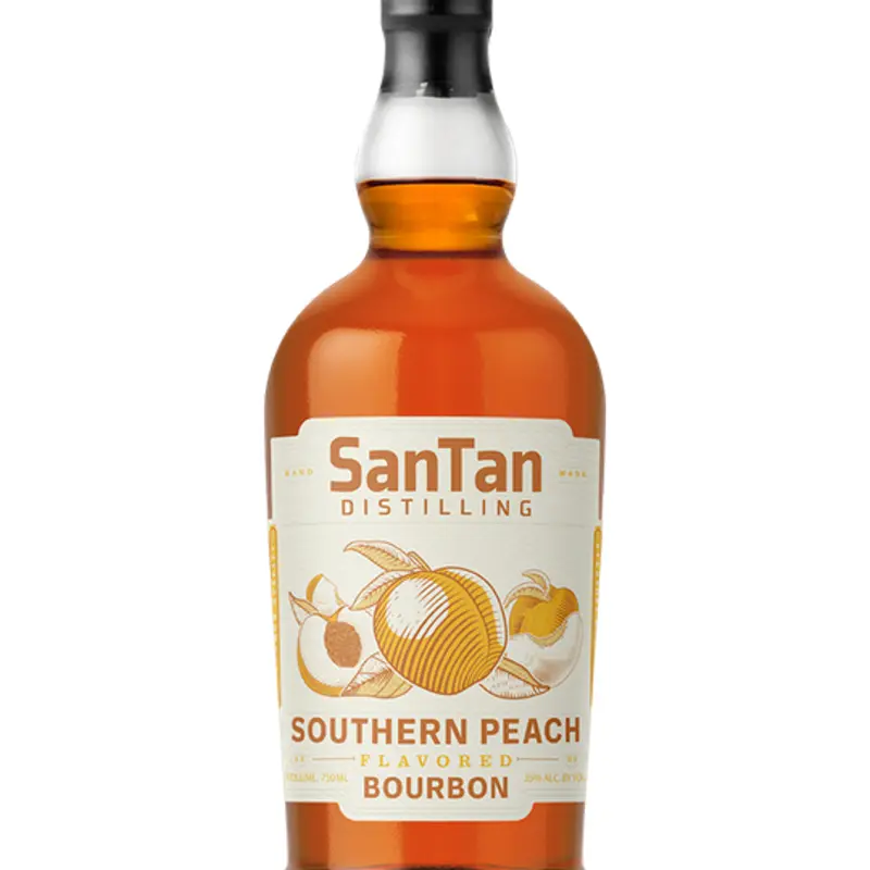 Southern Peach Flavored Whiskey, 1L spirits (35% ABV) at SanTan Brewing Co - Chandler | Toast