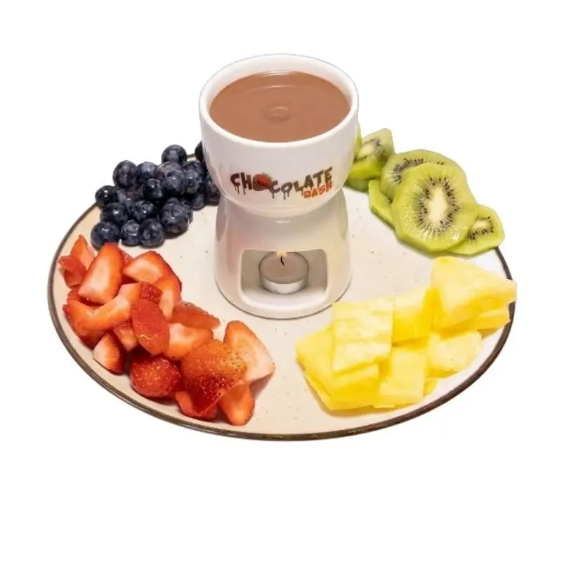Fruit and Dip Plate ( Includes Fondue Set )