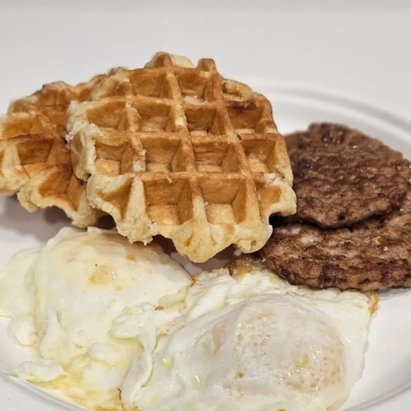 Belgian Waffle Breakfast at The Daily Docket Cafe | Toast
