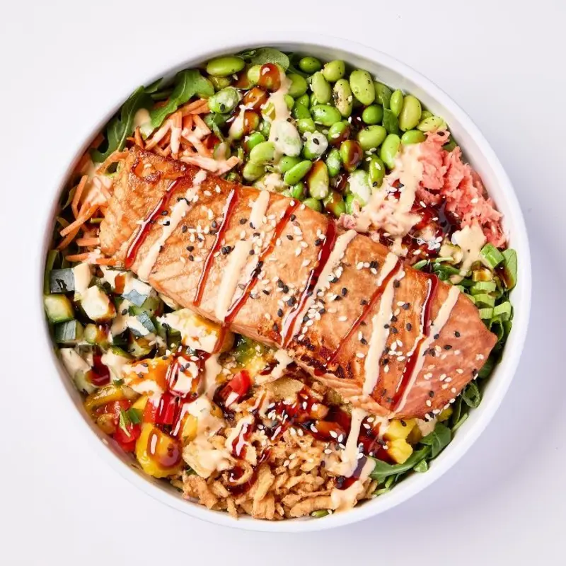 POKE - BAKED SALMON at Sproutz Doral | Toast