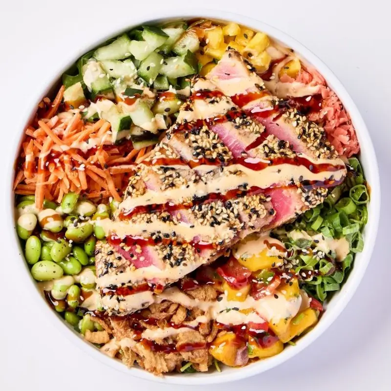 POKE - SEARED SESAME TUNA at Sproutz Doral | Toast