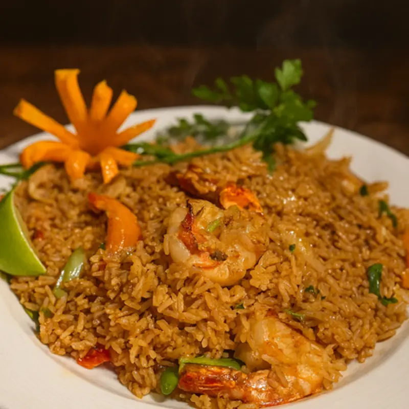 L-BROWN THAI FRIED RICE at Banana Leaf ATL Thai  Sushi  Bar | Toast