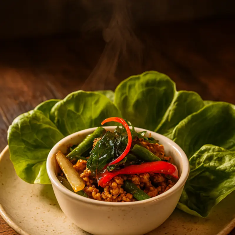 THAI BASIL WRAP at Banana Leaf ATL Thai  Sushi  Bar | Toast