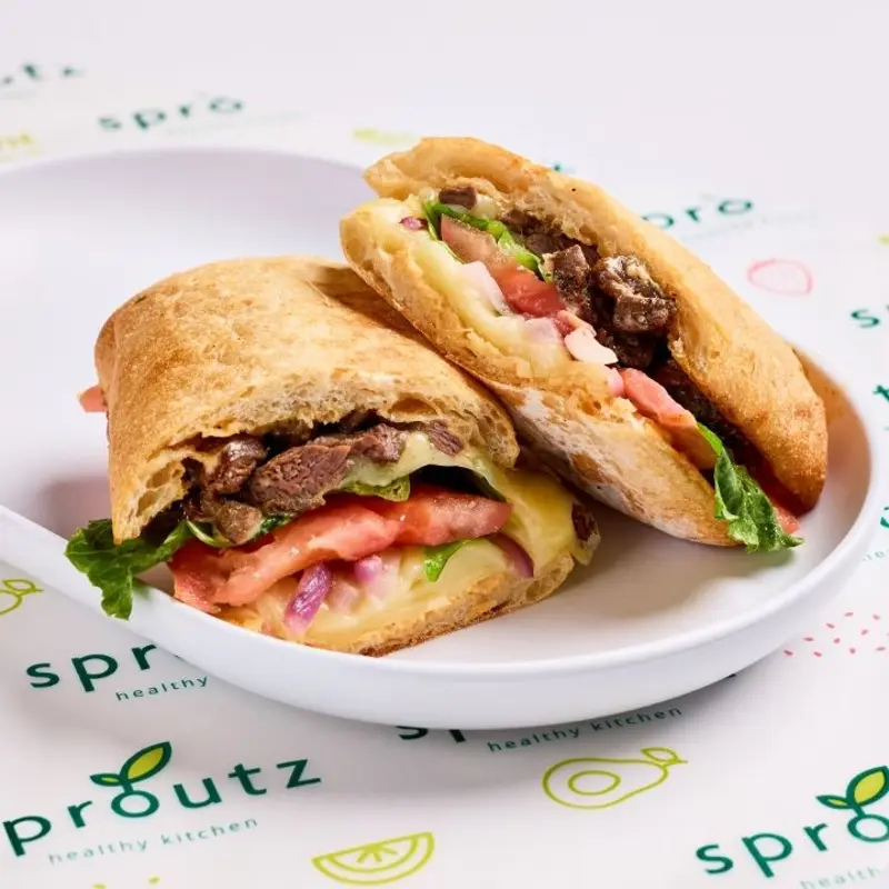 SANDWICH - STEAKHOUSE MELT at Sproutz - Brickell | Toast