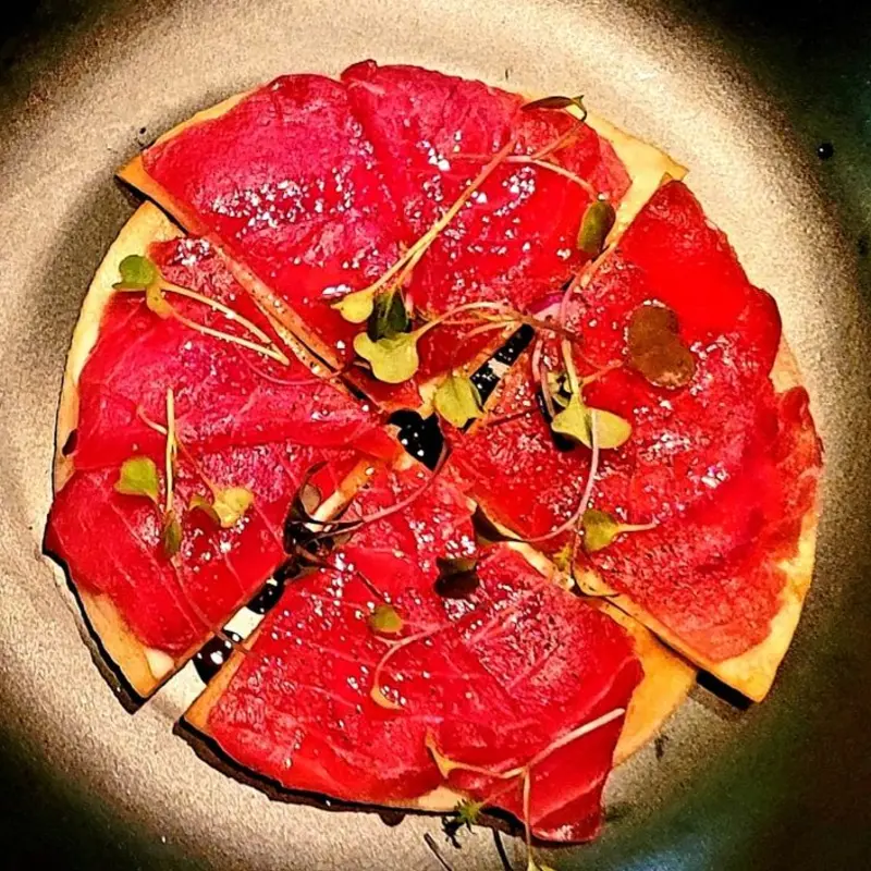 Barchi's Tuna Pizza (Small) at Barchi Sushi - 206 Colorado St. | Toast