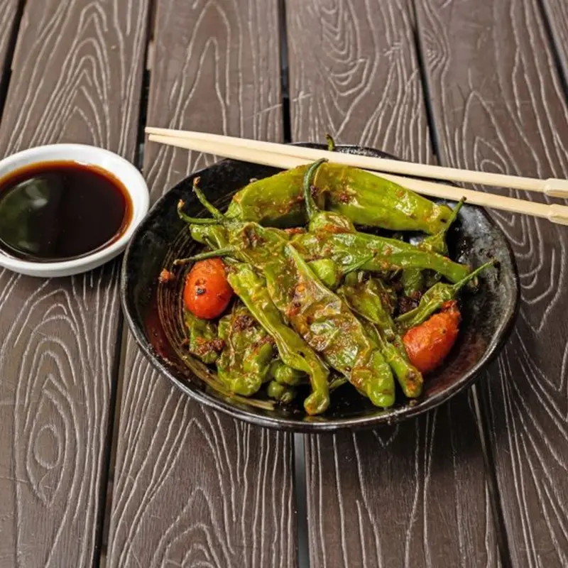 Shishito Peppers at Barchi Sushi - 206 Colorado St. | Toast