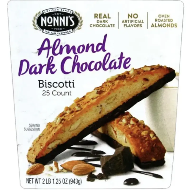 Almond Dark Chocolate Nonni’s Biscotti at Schmooze | Toast
