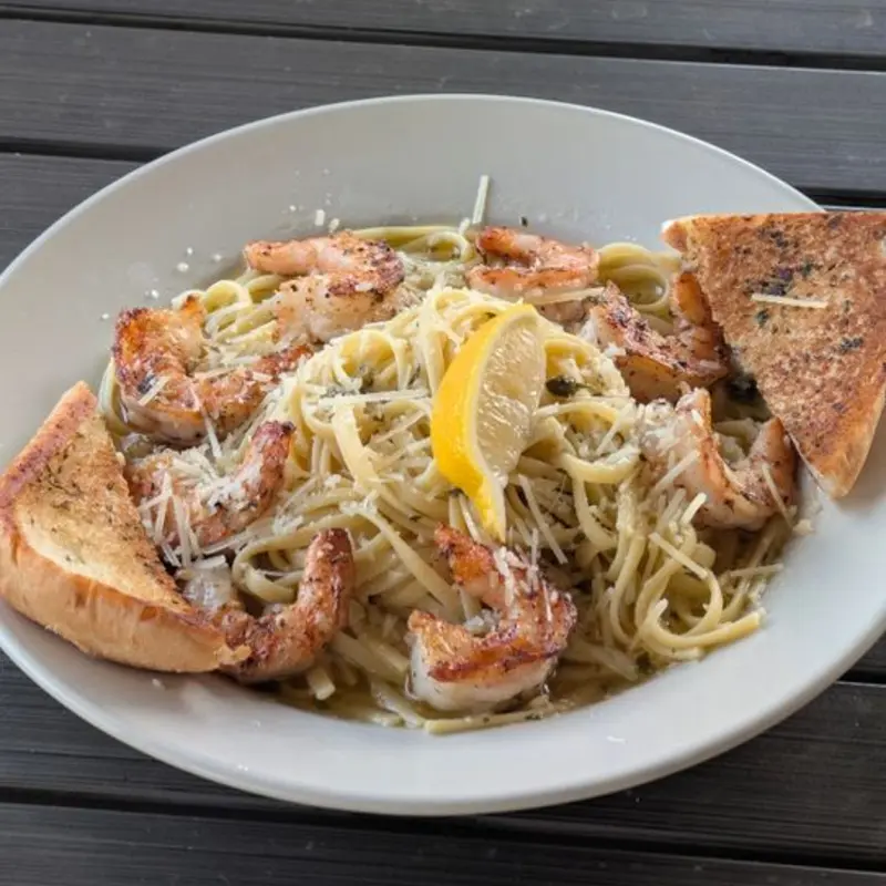 Char-grilled Shrimp Scampi at Rockfish Seafood Grill - Mckinney 2780 S Central Expy, | Toast