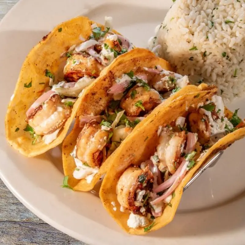 Diablo Shrimp Tacos at Rockfish Seafood Grill - Mckinney 2780 S Central Expy, | Toast