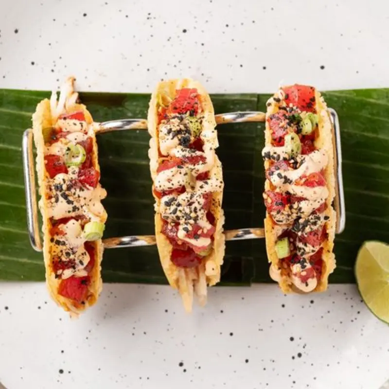 Taco of the Month - Poke Tuna Tacos at Taco Project Food Truck Taco Truck | Toast