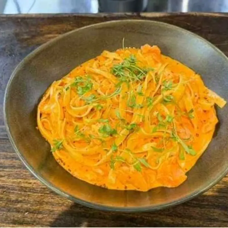 Creamy Salmon Fettuccine