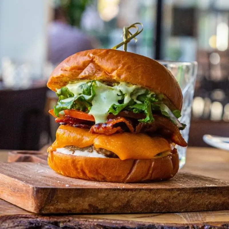 BACON CHEESE BURGER at La Napa 656 Nostrand Ave. | Toast