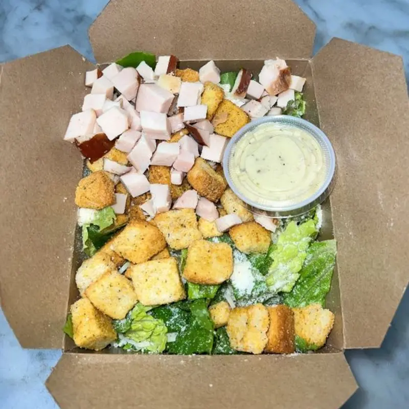 Chicken Caesar Salad at Brooklyn Pizza Crew 758 Nostrand Ave | Toast