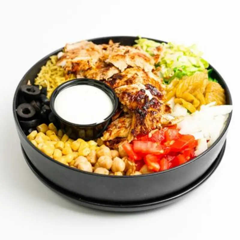 Chicken Shawarma Rice Bowl at Abu Omar Halal - HTX Downtown | Toast