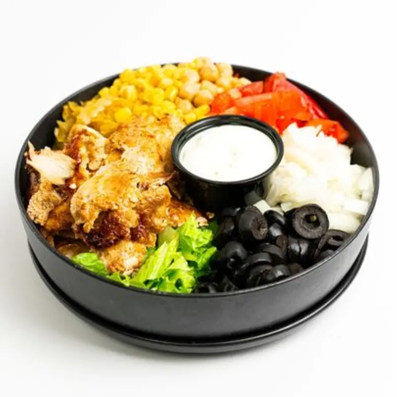 Chicken Shawarma Salad Bowl at Abu Omar Halal - HTX Downtown | Toast