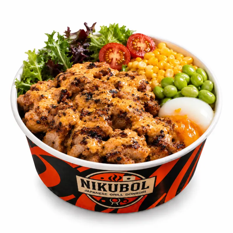 Mentaiko Chicken at Nikubol．Japanese Grill Donburi | Toast