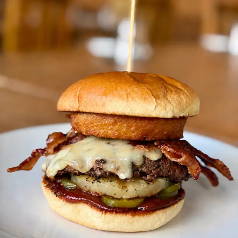 Pineapple BBQ Burger at RusTeak Thornton Park 101 S. Eola Drive | Toast